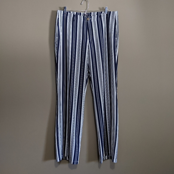 Tommy Hilfiger | blue & white stripe pants - Picture 1 of 9